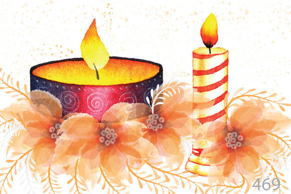 3d Hand Painted Watercolor Candle Art for Crafts
