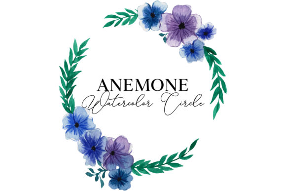 Anemone Watercolor Circle: Premium Web Elements Review