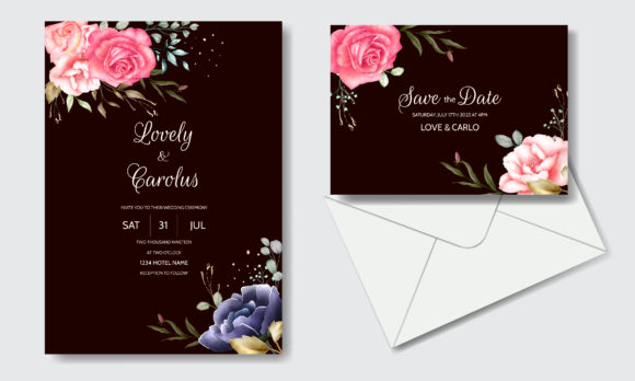 Blooming Watercolor Wedding Card: Print Templates Review