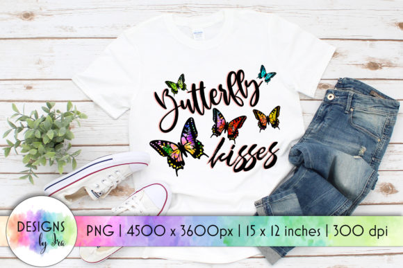 Butterfly Kisses Colorful Positive Print for T-Shirt Designs