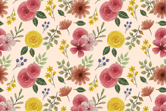 Floral Watercolor Pattern Vol.4: Print Templates Review