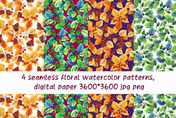 Floral Watercolor Patterns for Local Branding