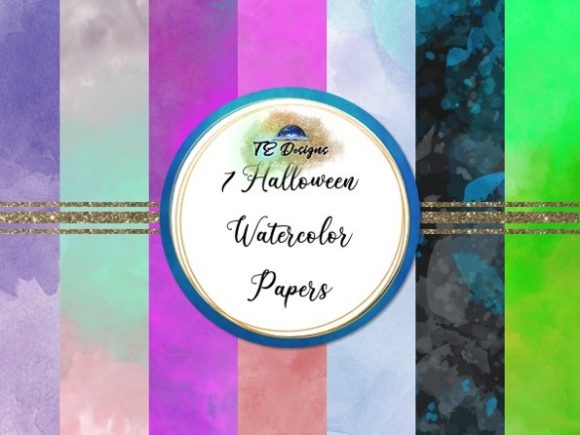 Halloween Watercolour 12x12 Paper for Backgrounds