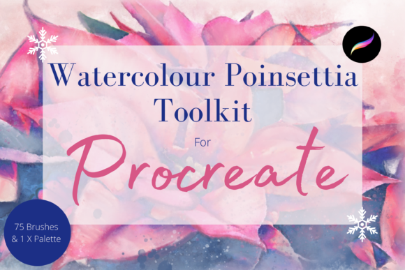 Poinsettia Watercolour Toolkit Procreate: Premium Brushes Review