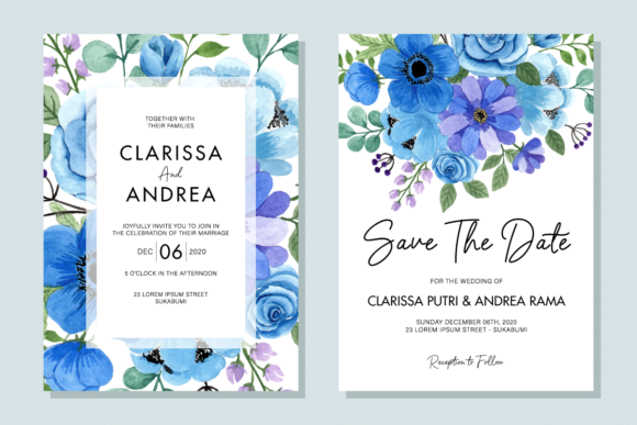 Review: Wedding Invitation Watercolor SVG Vol15 Print Templates