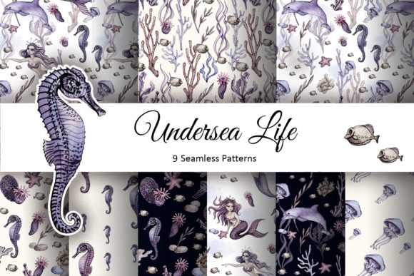 Under the Sea Watercolor Mermaid Patterns Review