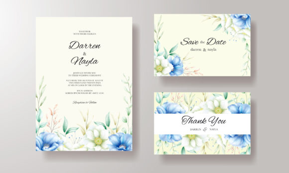 Watercolor Anemone Wedding Cards: Print Templates Review