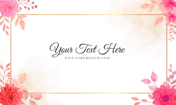 Watercolor Background with Red Flower for Backgrounds