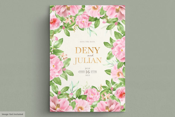 Watercolor Camellia Invitation Card Set: Print Templates Review