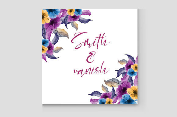 Watercolor Floral Wedding Card: Print Templates Review