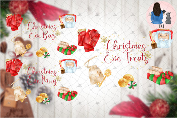 Watercolor Magical Christmas Eve Set for Crafts