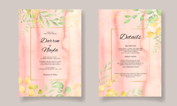 Watercolor Wedding Invitation Set & Print Templates Review
